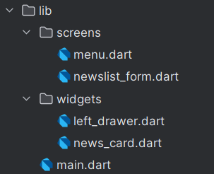 Struktur file di akhir