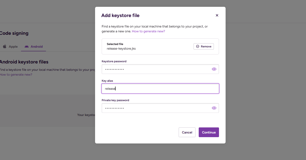 Keystore Configuration